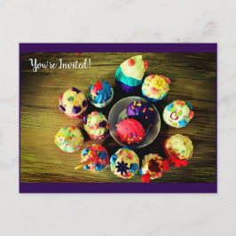 Cupcakes Einladungspostkarte