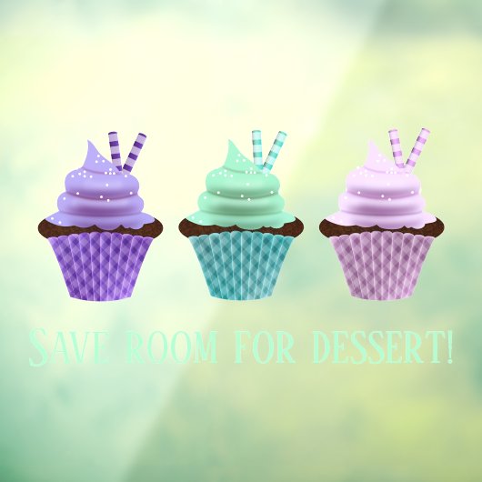 Cupcakes Fensteraufkleber (Blatt 3)