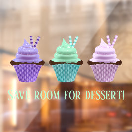 Cupcakes Fensteraufkleber