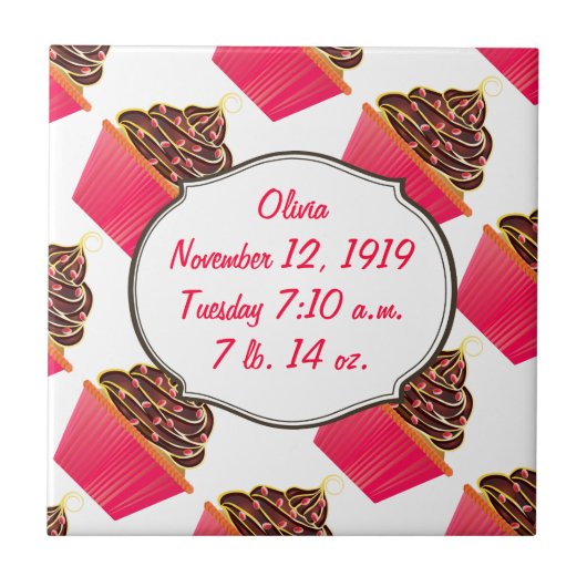 Cupcakes Fliese (Vorderseite)