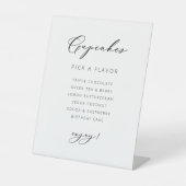 Cupcakes Food Sign Acryl Hochzeitsempfehlung Dekor Sockelschild (Vorderseite)