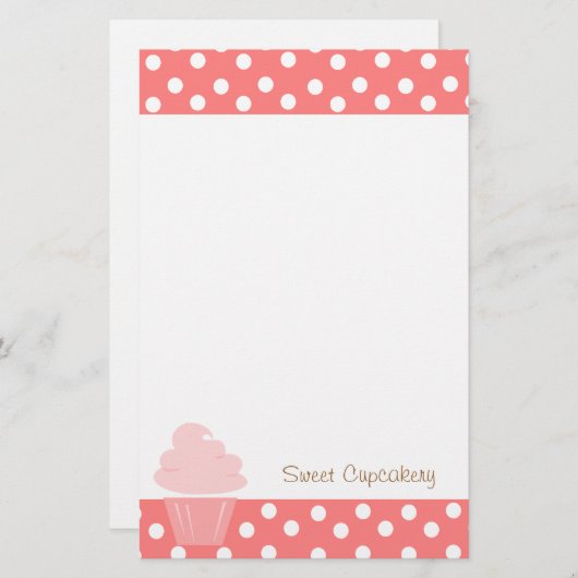 Cupcakes formschön briefpapier (Vorne/Hinten)