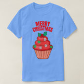 Cupcakes Frohe Weihnachten XMAS Bäckerei Backwaren T-Shirt (Design vorne)