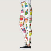 Cupcakes Fun Design l Fashion farbenfroh Weiß Leggings (Links)