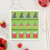 Cupcakes Funny Birthday Party Serviette (Beispiel)