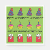 Cupcakes Funny Birthday Party Serviette (Vorderseite)