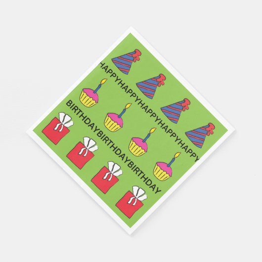 Cupcakes Funny Birthday Party Serviette (Ecke)