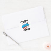 Cupcakes für Obama Runder Aufkleber (Umschlag)