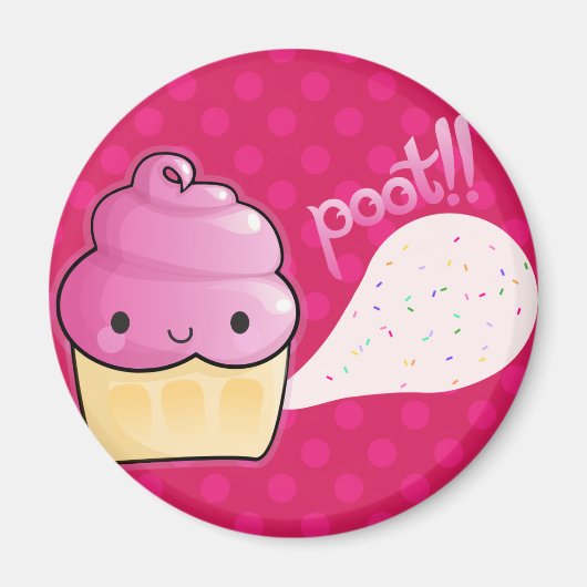 Cupcakes Furz Sprinkles Rosa Magnet (Vorne)