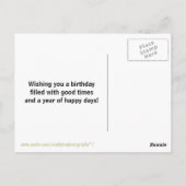 Cupcakes Geburtstags-Foto Postkarte (Rückseite)