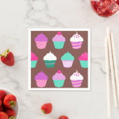 Cupcakes Geburtstagscocktail Serviette (Beispiel)