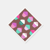 Cupcakes Geburtstagscocktail Serviette (Ecke)