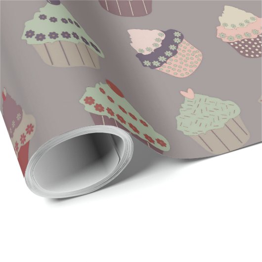 Cupcakes Geschenkpapier (Rolleneckpunkt)