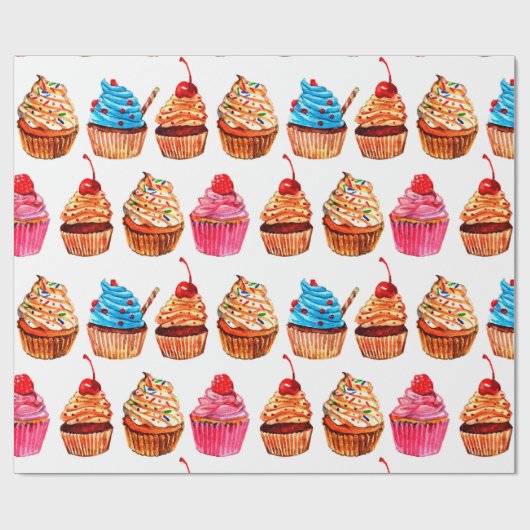 Cupcakes Geschenkpapier (Flach)