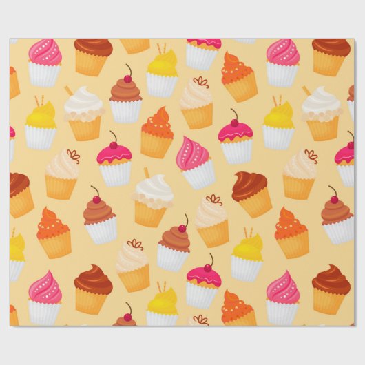 Cupcakes Geschenkpapier (Flach)