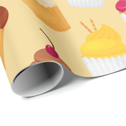 Cupcakes Geschenkpapier (Rolleneckpunkt)