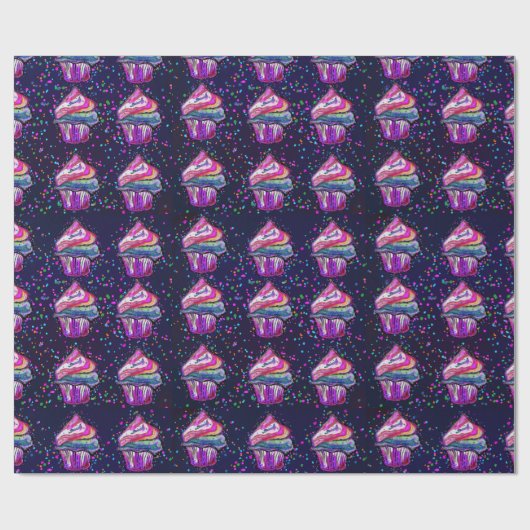 Cupcakes Geschenkpapier (Flach)