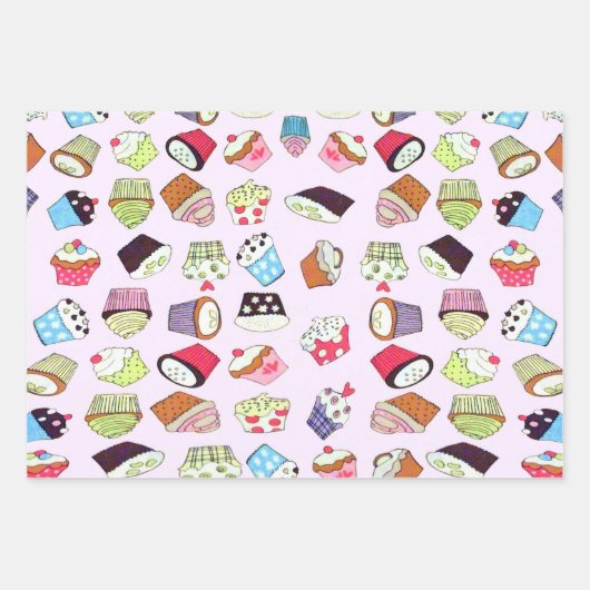 Cupcakes Geschenkpapier Set (Vorderseite 2)