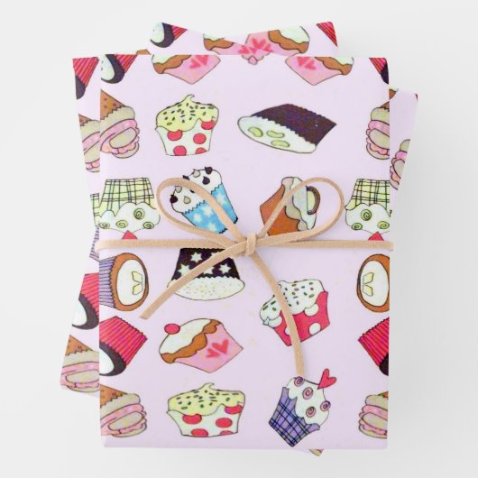 Cupcakes Geschenkpapier Set (Beispiel)