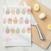 Cupcakes Geschirrtuch (Viertel Falte)