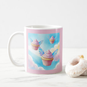 Cupcakes im Himmel fliegen Kaffeetasse