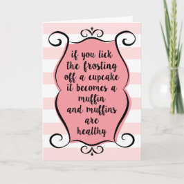 Cupcakes in Muffins Funny Birthday Card Karte