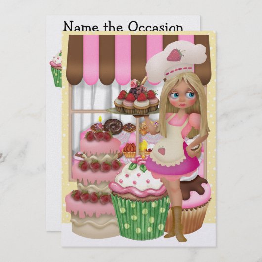 Cupcakes irgendjemand? - SRF Einladung (Vorne/Hinten)