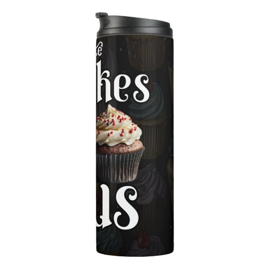 Cupcakes, Jesus, Süße Hingabe Thermosbecher (Nach rechts gedreht)