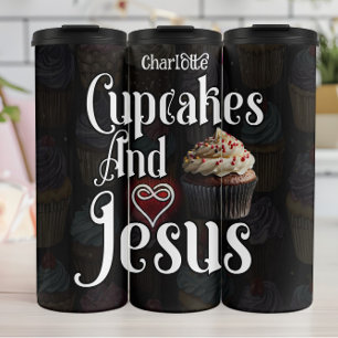 Cupcakes, Jesus, Süße Hingabe Thermosbecher
