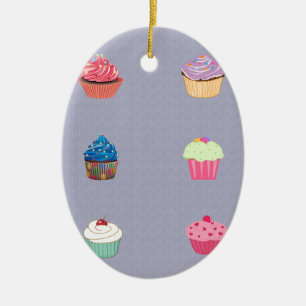 Cupcakes Keramik Ornament