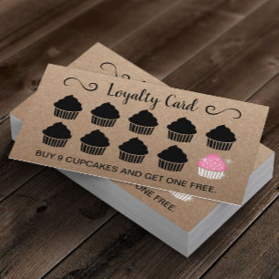 Cupcakes Konditorei Bäckerei Loyalty Kraft Treuekarte