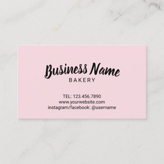 Cupcakes Konditorei Bäckerei Rosa Loyalität Prämie Treuekarte (Rückseite)