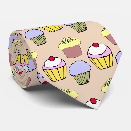 Cupcakes-Krawatte Krawatte (Gerollt)