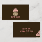 Cupcakes, Kuchen, Lebensmittel, Catering, Bäckerei Visitenkarte (Vorne/Hinten)