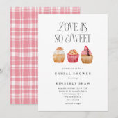 Cupcakes Liebe ist so süßes Brautparty Einladung (Vorne/Hinten)