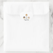 Cupcakes Live Liebe Herz-Aufkleber (Tasche)