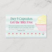 Cupcakes Loyalty Briefmarke oder Lochkarte - kaufe Treuekarte (Vorderseite)
