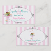 Cupcakes/Macarons-Visitenkarte Visitenkarte (Vorne/Hinten)