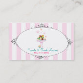 Cupcakes/Macarons-Visitenkarte Visitenkarte (Rückseite)