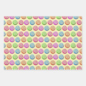 Cupcakes Macaroons und Candy Wirbel Patterns Geschenkpapier Set (Vorderseite 3)