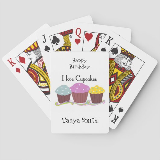 Cupcakes machen mich glücklich spielkarten (Rückseite)
