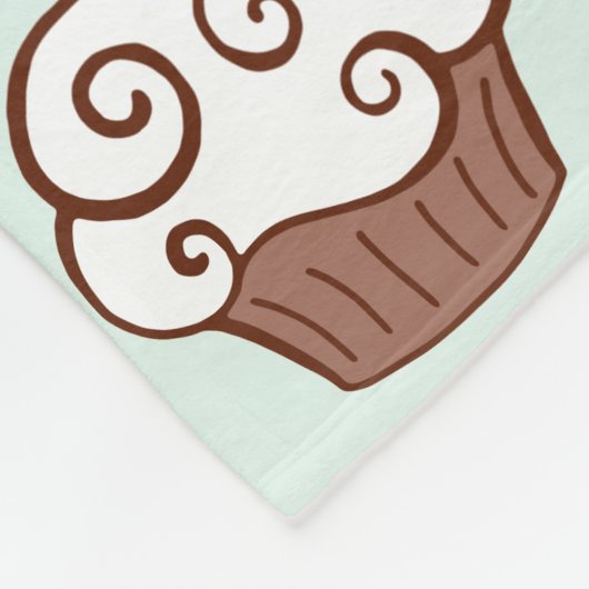Cupcakes Mint Green Blanket Fleecedecke (Ecke)
