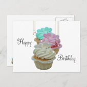 Cupcakes mit Bling! Postkarte (Vorne/Hinten)