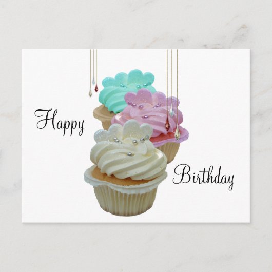 Cupcakes mit Bling! Postkarte (Vorderseite)
