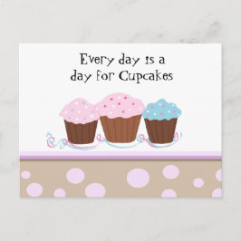 Cupcakes mit Niedlichem Sprichwort Postkarte