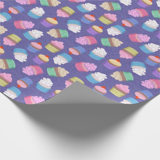 Cupcakes-Muster Geschenkpapier (Ecke)