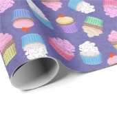 Cupcakes-Muster Geschenkpapier (Rolleneckpunkt)