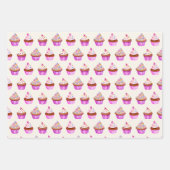 Cupcakes-Muster Geschenkpapier Set (Vorderseite)