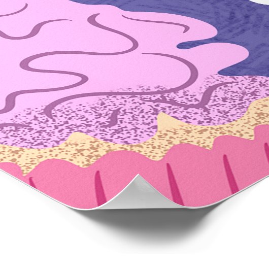 Cupcakes-Muster Poster (Ecke)