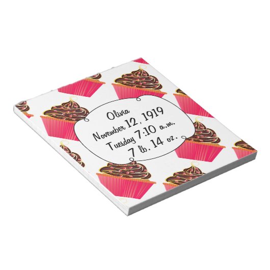 Cupcakes Notizblock (angewinkelt)